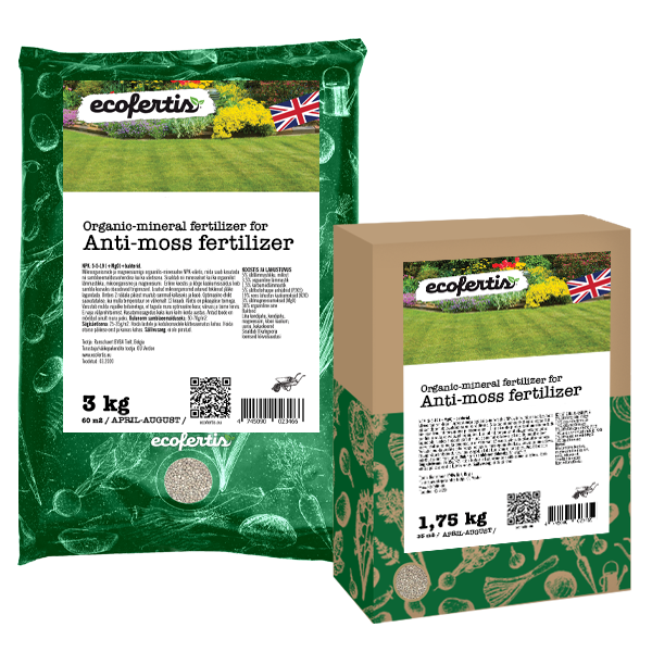 Organicmineral Antimoss fertilizer Ecofertis