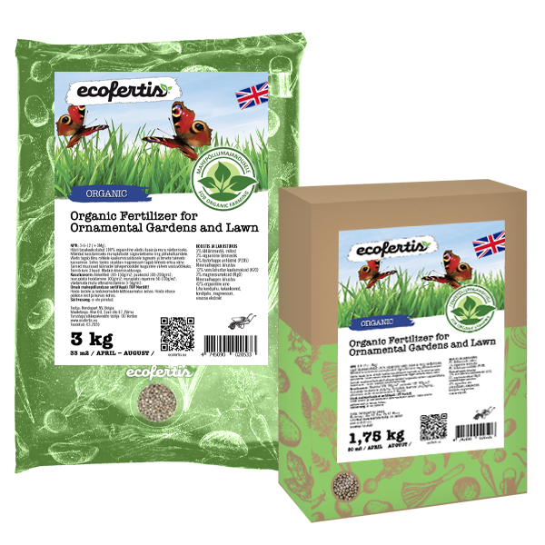 Organic Fertilizer for Ornamental Gardens and Lawn Ecofertis